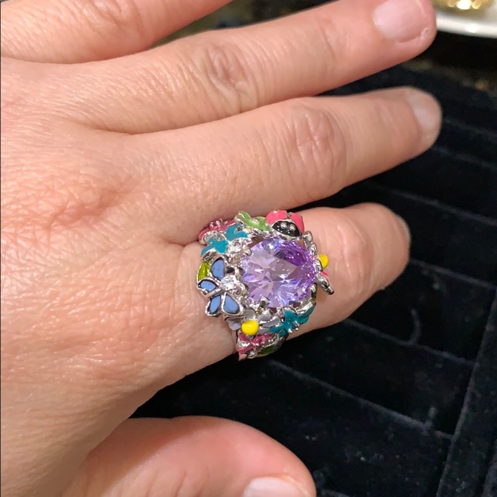 Jewels by Park Lane enamel flower ring